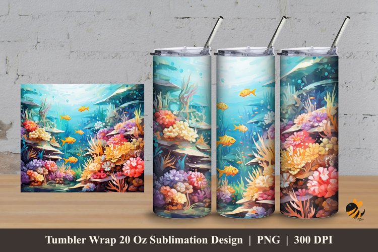 Sea Of Animals Tumbler Wrap Sublimation Design 3