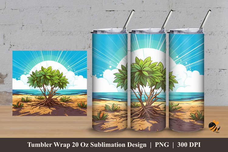 Mangrove Tumbler Wrap Sublimation Design 3
