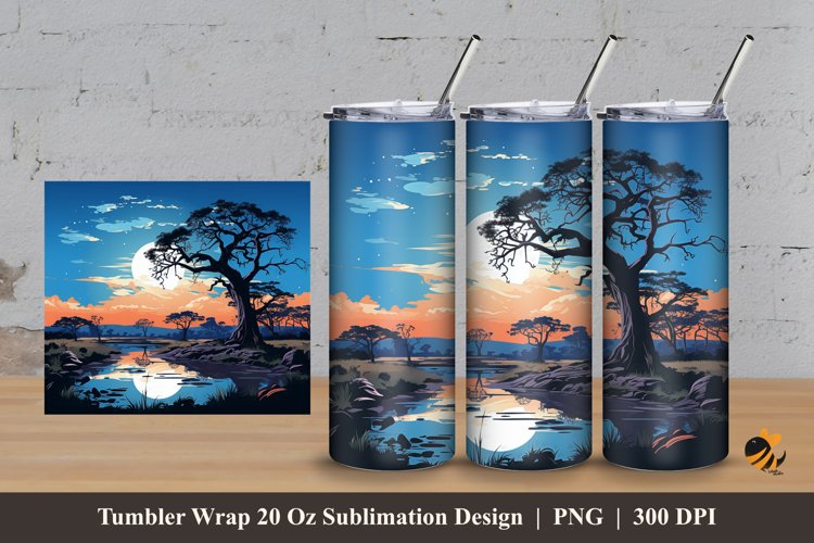 Natural Marvels Tumbler Wrap Sublimation Design 3