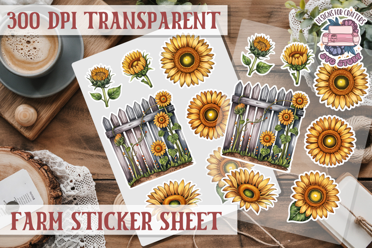 Farm sticker sheet Harvest Scrapbook PNG Vegetables Cozy