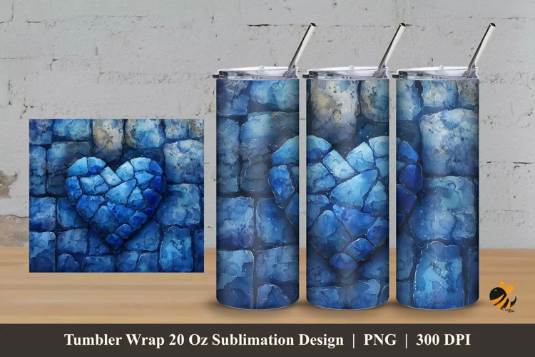 Love Stone Tumbler Wrap Sublimation Design 3