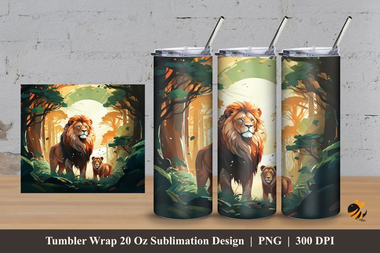 Natural Habitat Tumbler Wrap Sublimation Design 3