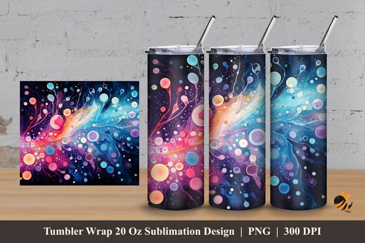 Beauty Mixed Color Tumbler Wrap Sublimation Design 3 example image 1
