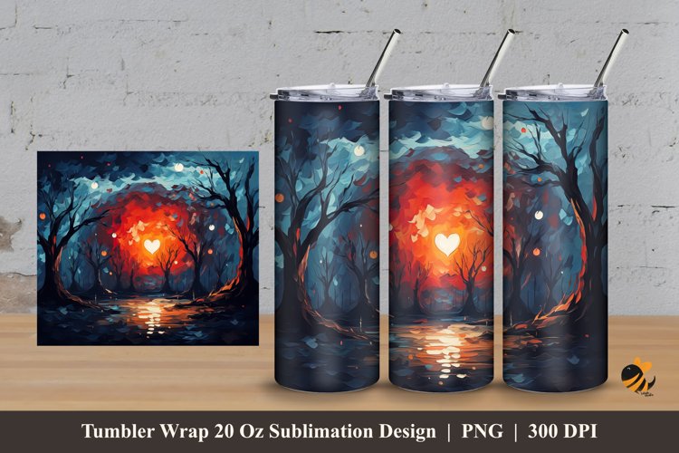 Full of Love Tumbler Wrap Sublimation Design 3
