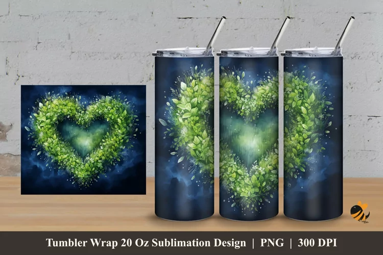 Grass With Love Tumbler Wrap Sublimation Design 3