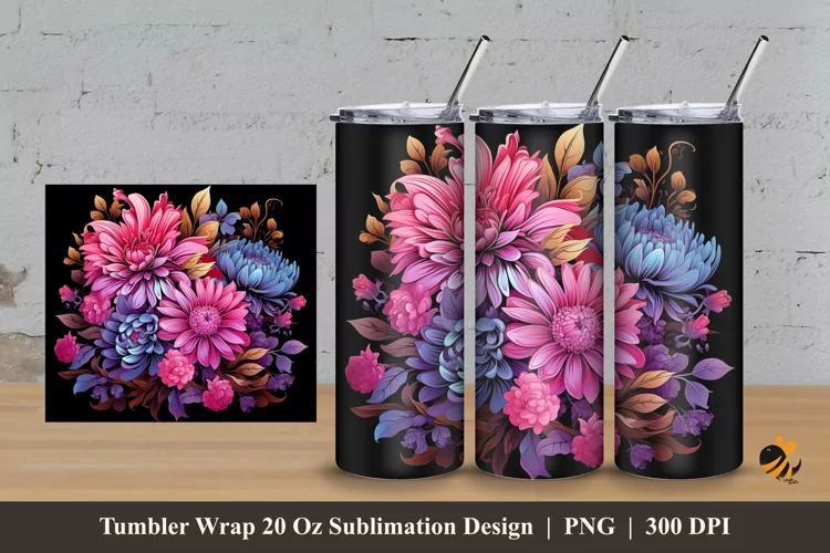 Dazzling Exotic Tumbler Wrap Sublimation Design 3