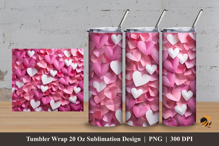 Affection Love Tumbler Wrap Sublimation Design 3 example image 1