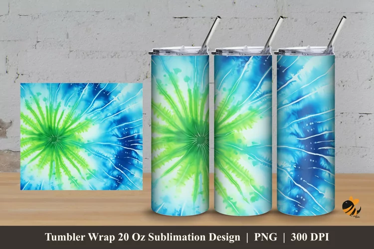 Caribbean Tumbler Wrap Sublimation Design 3