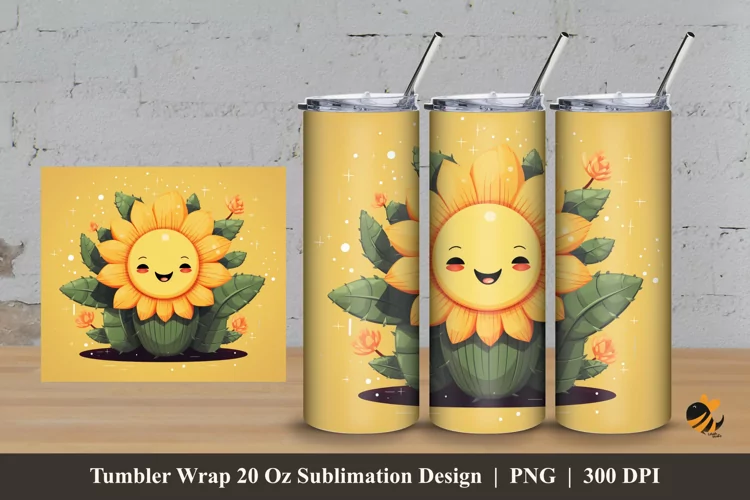 Baby Flower Tumbler Wrap Sublimation Design 3