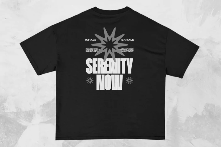 Serenity Now Streetwear Typography T-shirt Design