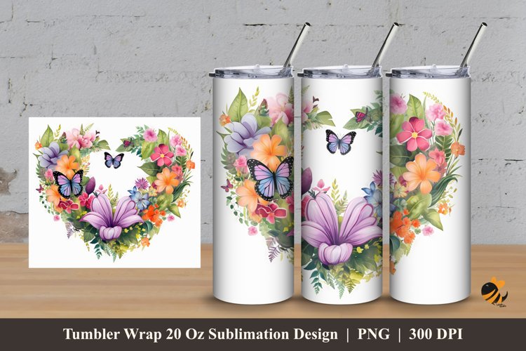 Love Bond Tumbler Wrap Sublimation Design 3