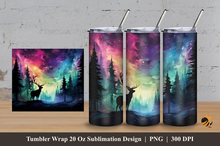 Wild Nature Tumbler Wrap Sublimation Design 3