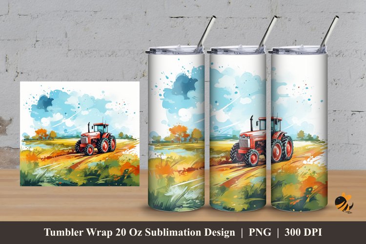 Agriculture Tumbler Wrap Sublimation Design 3