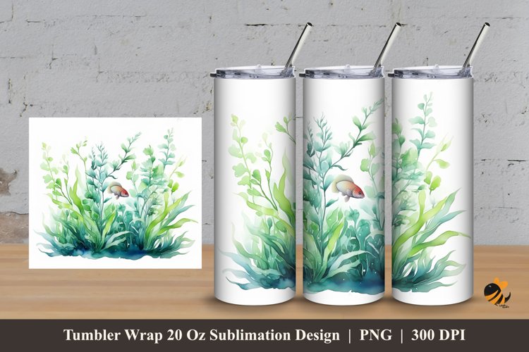 Beautiful Plant Tumbler Wrap Sublimation Design 3