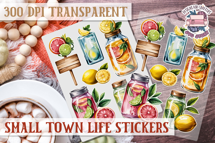 Small Town LIfe sticker Scrapbook PNG Village Garden Farm
