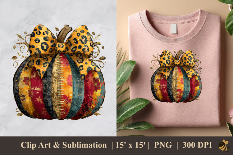 Abstract Pumpkin DTF Sublimation Clipart Design 3