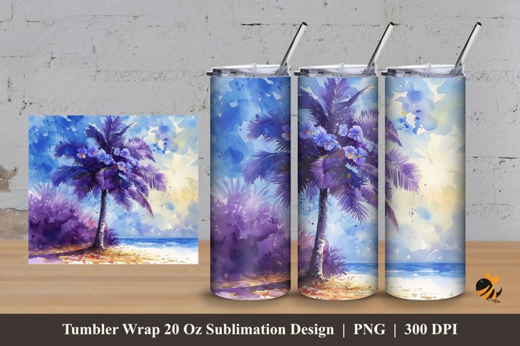 Nikau Palm Tumbler Wrap Sublimation Design 3