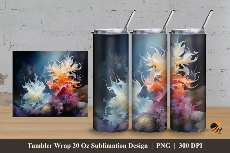 Nudribanch Stone Tumbler Wrap Sublimation Design 3