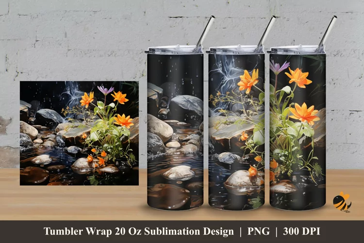 Natural Inspiration Tumbler Wrap Sublimation Design 3