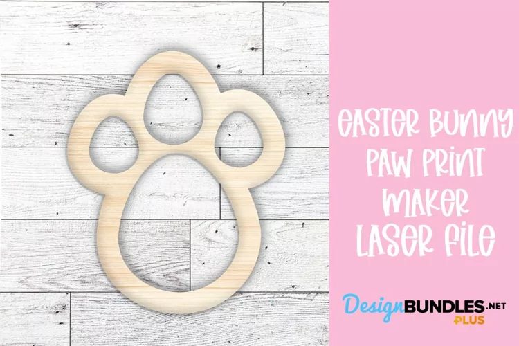 Easter Bunny Footprint Template | Laser File