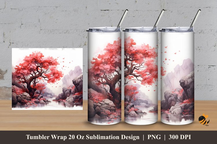 Magnificent Views Tumbler Wrap Sublimation Design 3 example image 1