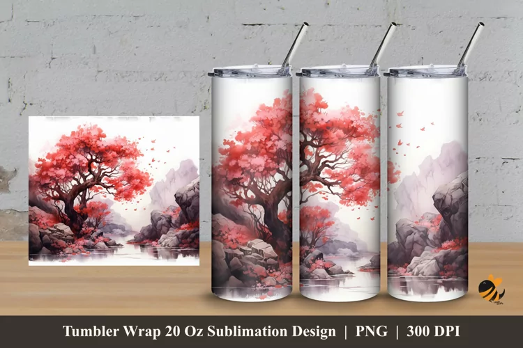 Magnificent Views Tumbler Wrap Sublimation Design 3
