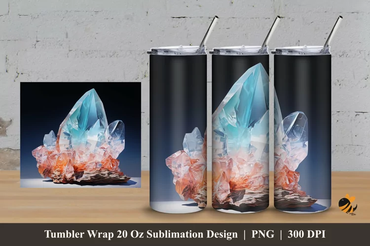 Rare Diamond Tumbler Wrap Sublimation Design 3