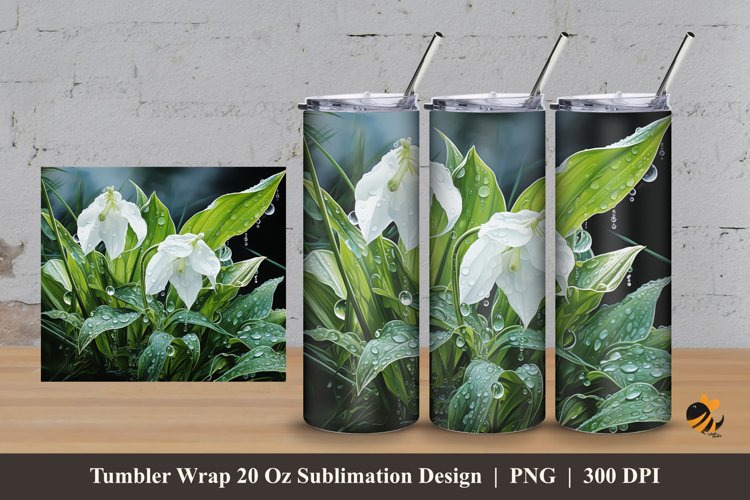 Brecele Plant Tumbler Wrap Sublimation Design 3
