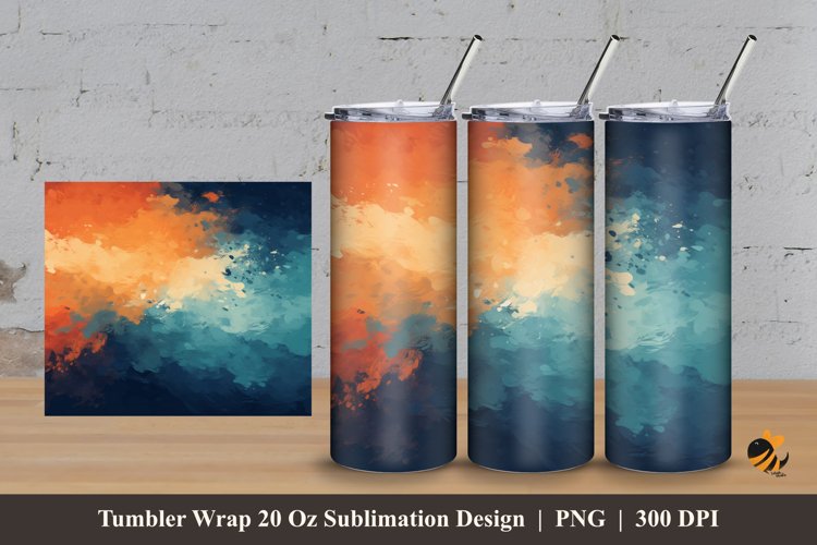 Paint Mixture Tumbler Wrap Sublimation Design 3