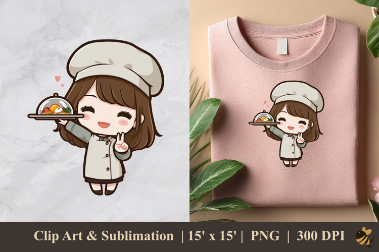 Cute Chef DTF Sublimation Clipart Design 3