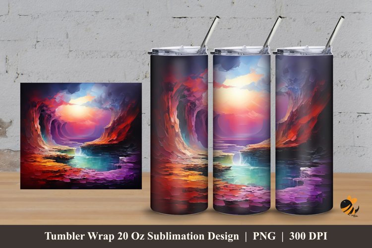 Natural Formation Tumbler Wrap Sublimation Design 3 example image 1