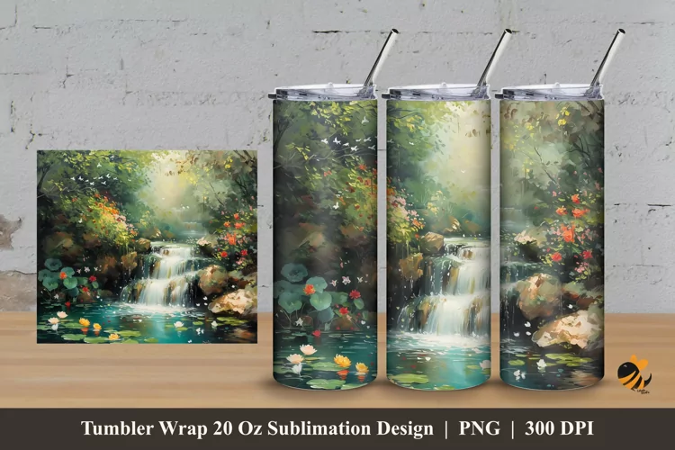 Beautiful Nature Tumbler Wrap Sublimation Design 3