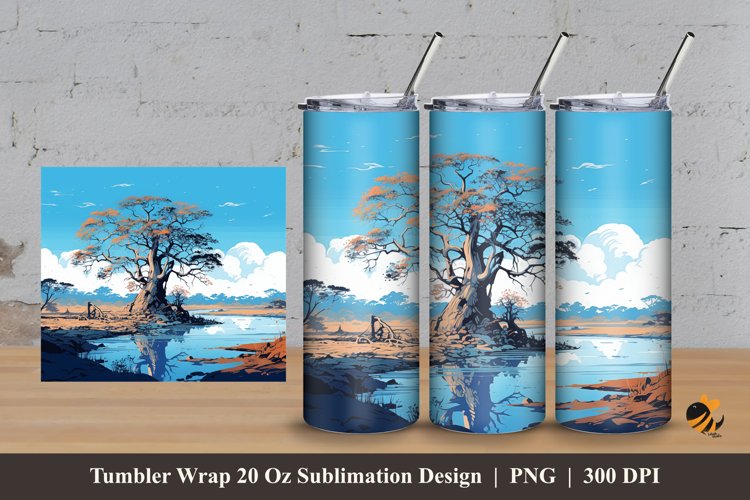 Majestic Vistas Tumbler Wrap Sublimation Design 3