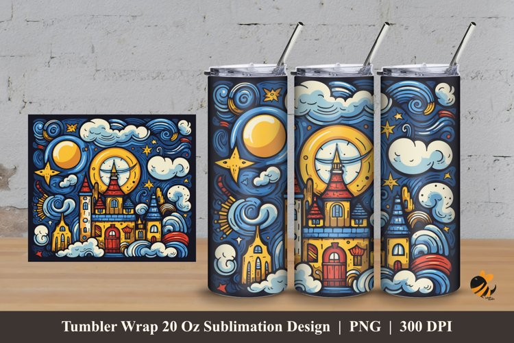 Fairyland Tumbler Wrap Sublimation Design 3 example image 1