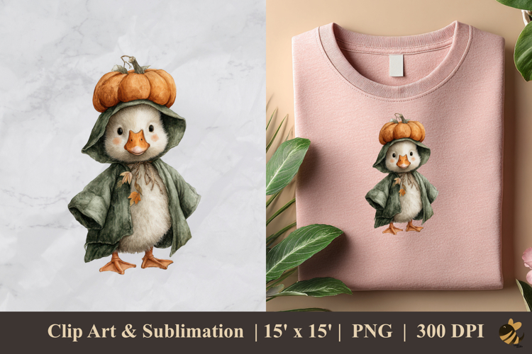 Hand Painted Duck DTF Sublimation Clipart Design 3