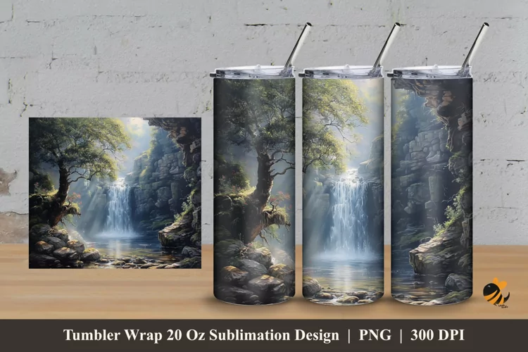 Water Clarity Tumbler Wrap Sublimation Design 3