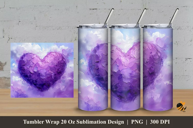 Romantic Story Tumbler Wrap Sublimation Design 3