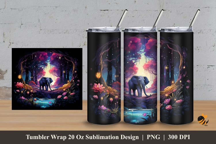 Forest Beauty Tumbler Wrap Sublimation Design 3