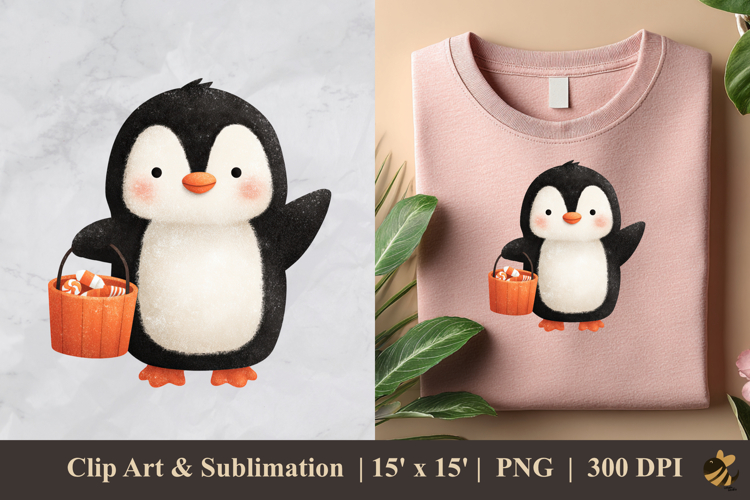 Cute Penguin DTF Sublimation Clipart Design 3