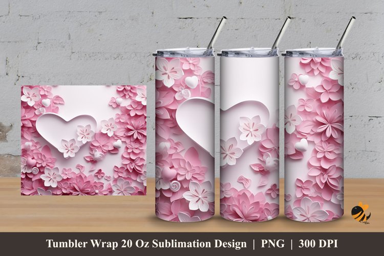 Love Sign Tumbler Wrap Sublimation Design 3 example image 1