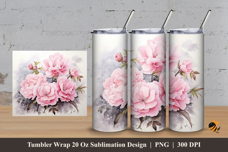 Painting Carmila Tumbler Wrap Sublimation Design 3 example image 1
