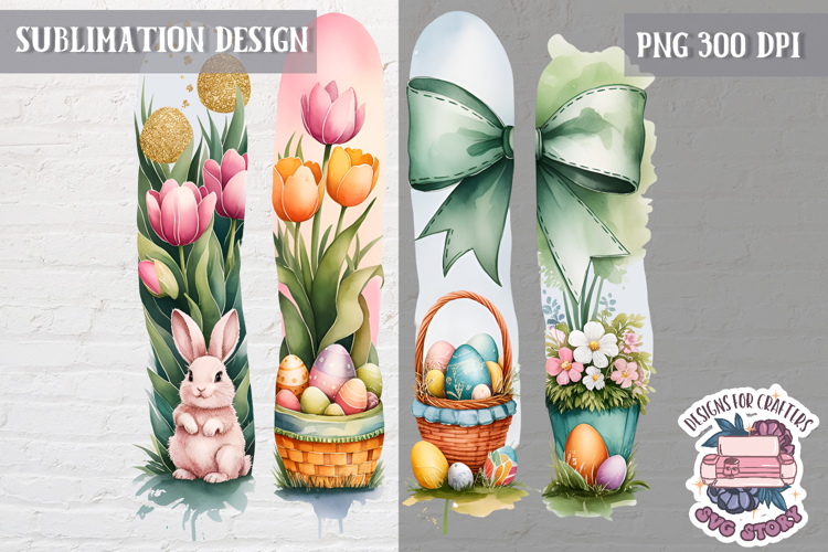 Brush Stroke Easter Sublimation Design PNG Spring Kids