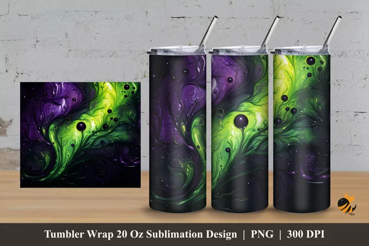 Cool Abstract Custom Tumbler Wrap Sublimation Design 3