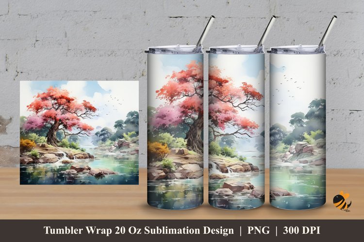 Secret Gardens Tumbler Wrap Sublimation Design 3 example image 1
