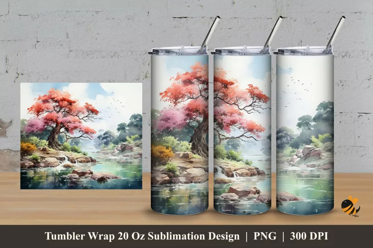 Secret Gardens Tumbler Wrap Sublimation Design 3