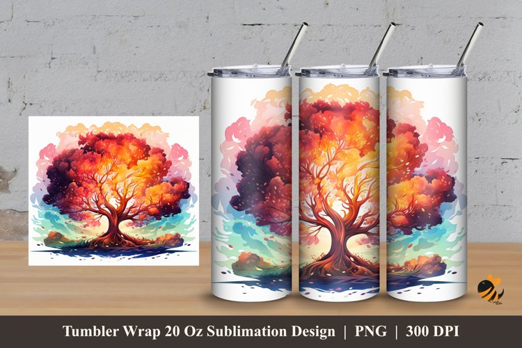 Natural Impressions Tumbler Wrap Sublimation Design 3