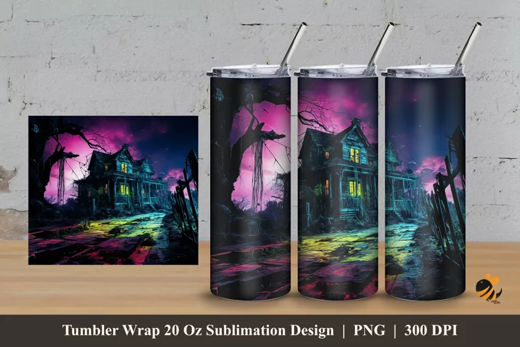 Old Futuristic Tumbler Wrap Sublimation Design 3