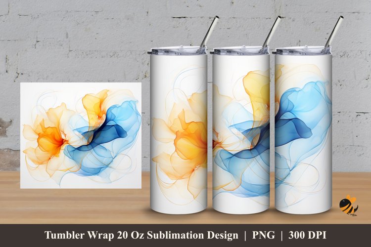 Abstract Painting Tumbler Wrap Sublimation Design 3 example image 1