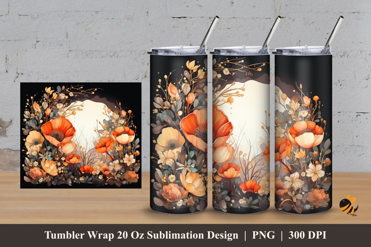 Natural Warmth Tumbler Wrap Sublimation Design 3 example image 1