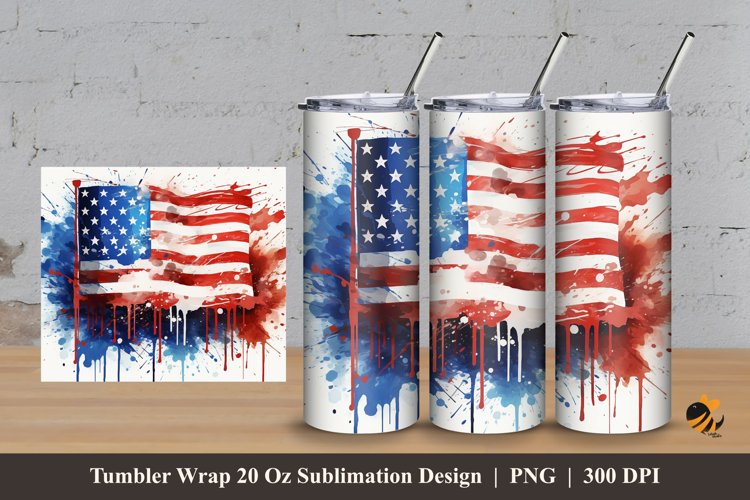 Struggle Flag Tumbler Wrap Sublimation Design 3 example image 1